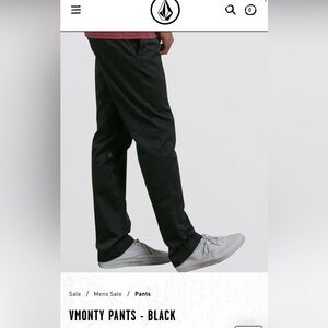 VOLCOM VMONTY PANTS - BLACK, 30”